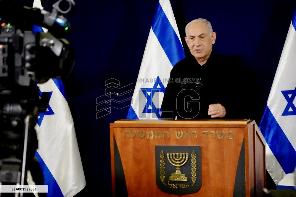 ISRAEL-TEL AVIV-PRIME MINISTER-PRESS CONFERENCE
