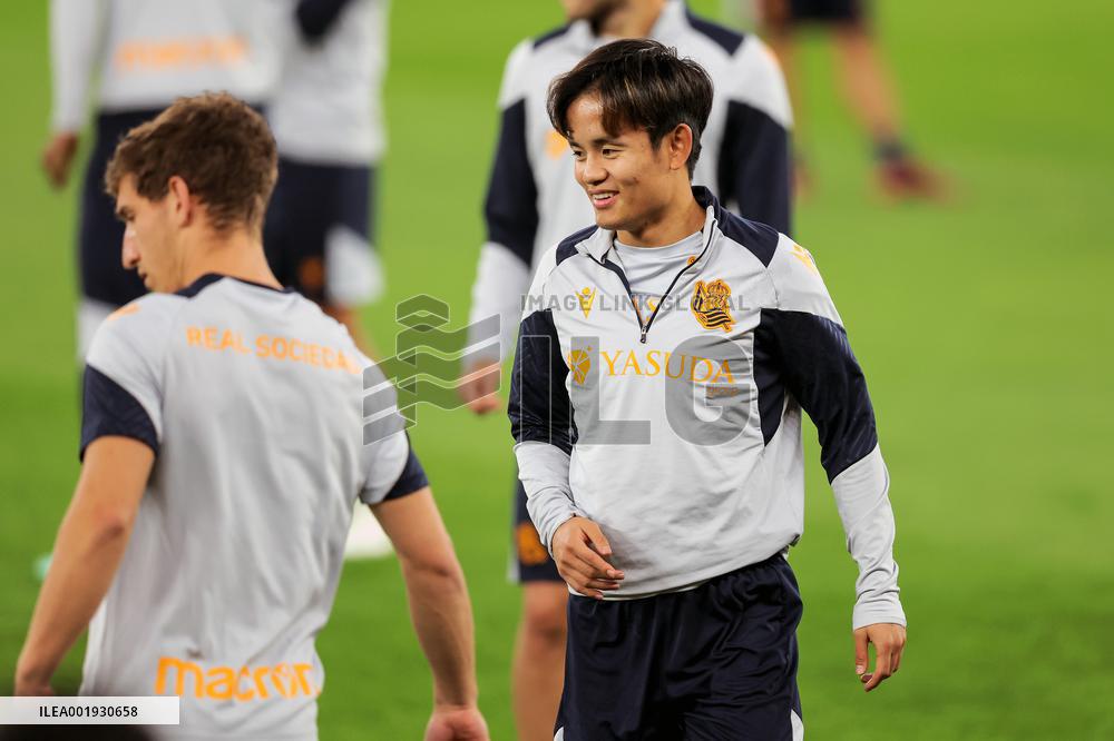 Champions League: Real Sociedad training