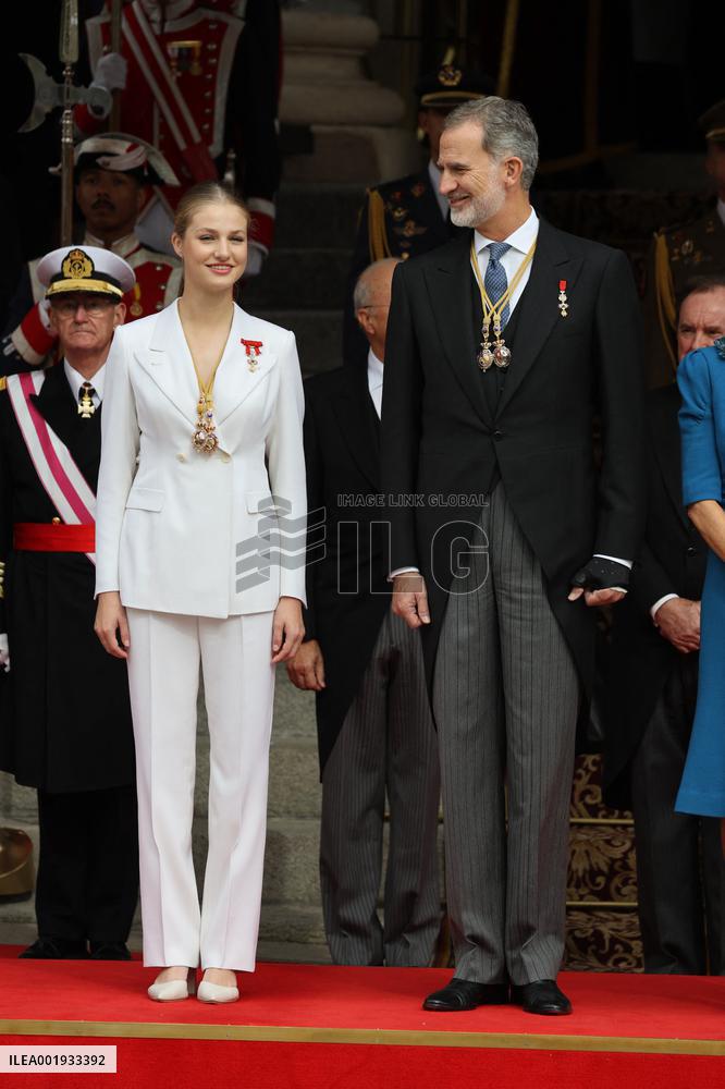 Princess Leonor Constitution Swearing-In Ceremony - Madrid