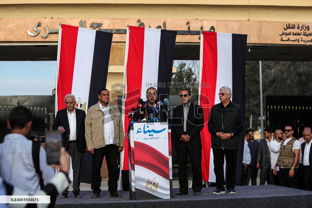 EGYPT-RAFAH CROSSING-PM-PRESS CONFERENCE