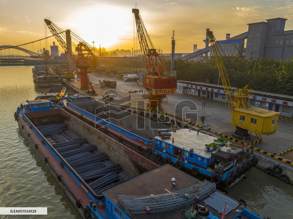 Huaigang Special Steel Terminal at The Beijing-Hangzhou Grand Canal in Huai 'an