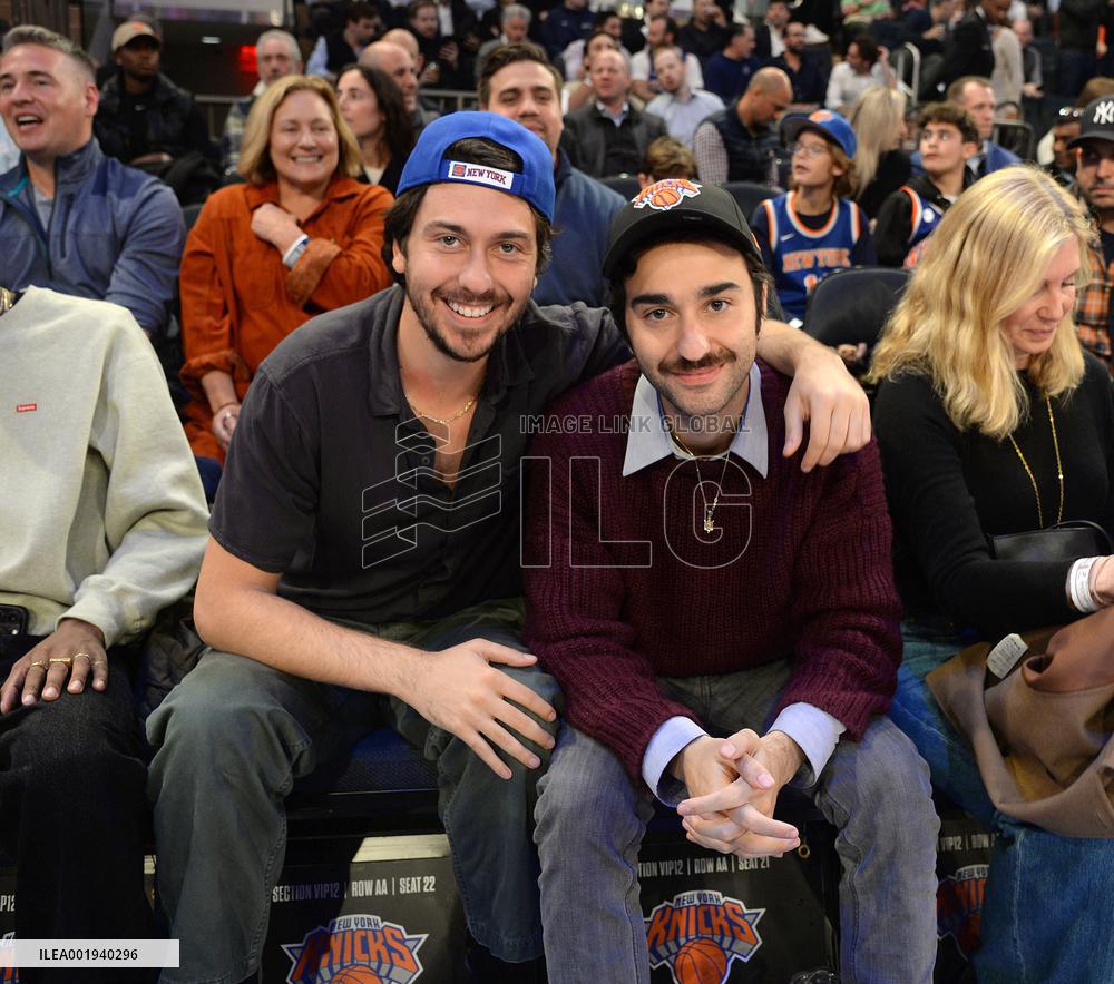 Celebs At Cavaliers vs. Knicks Game - NYC