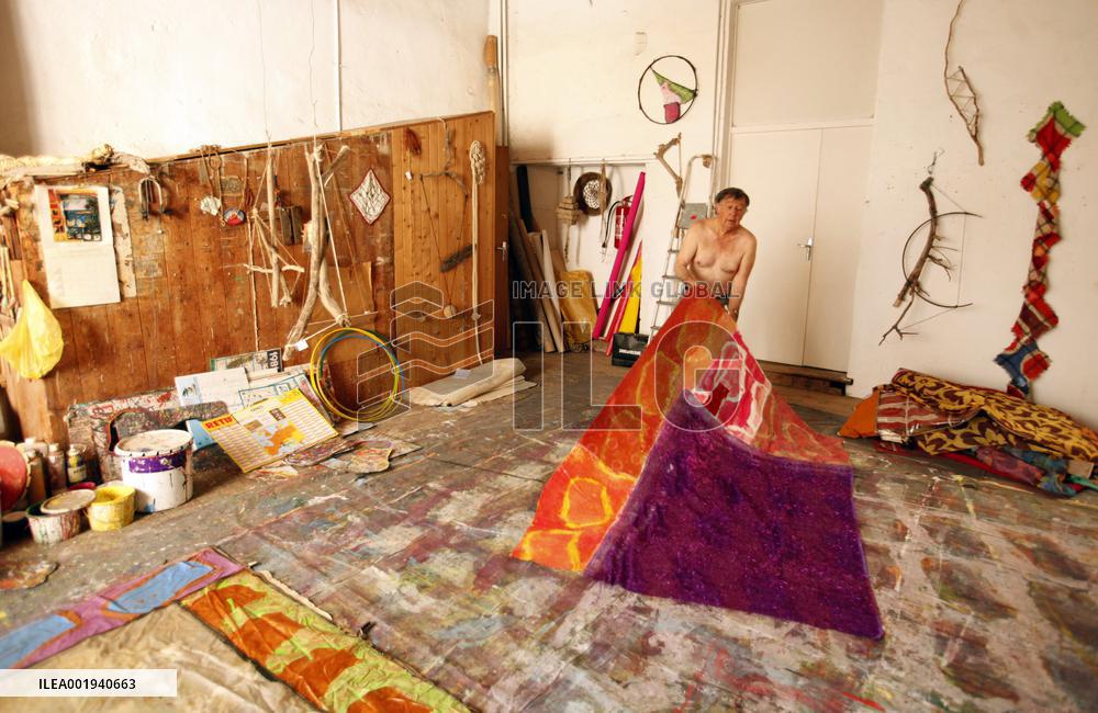 Artist Claude Viallat Exhibition - Nimes