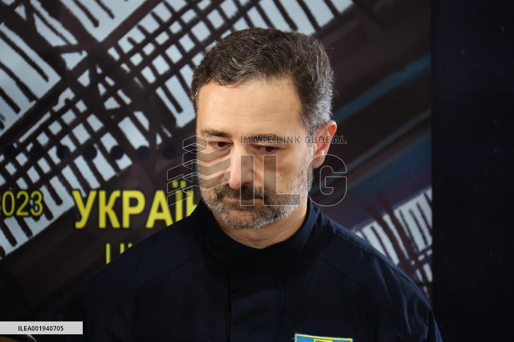 Presentation of postal block celebrating railway workers in Kyiv