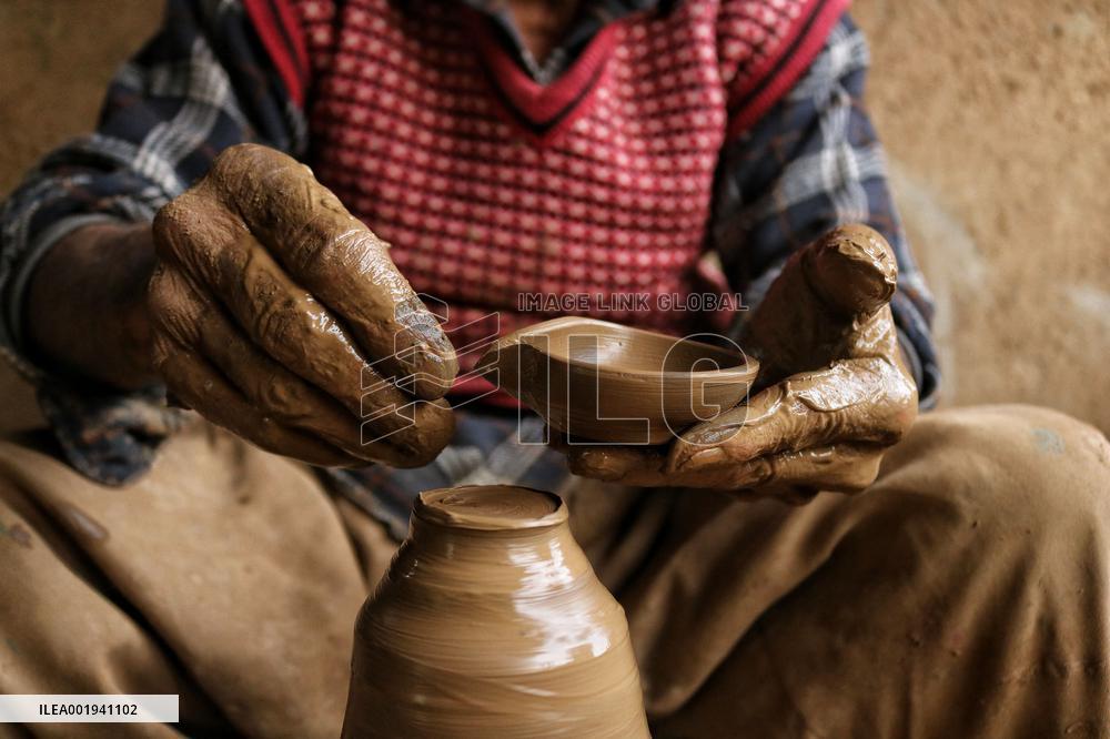 Production of Clay Lamps For Diwali Festival - India