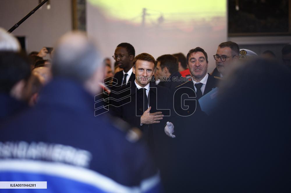 French President Visits Brittany After Storm Ciaran