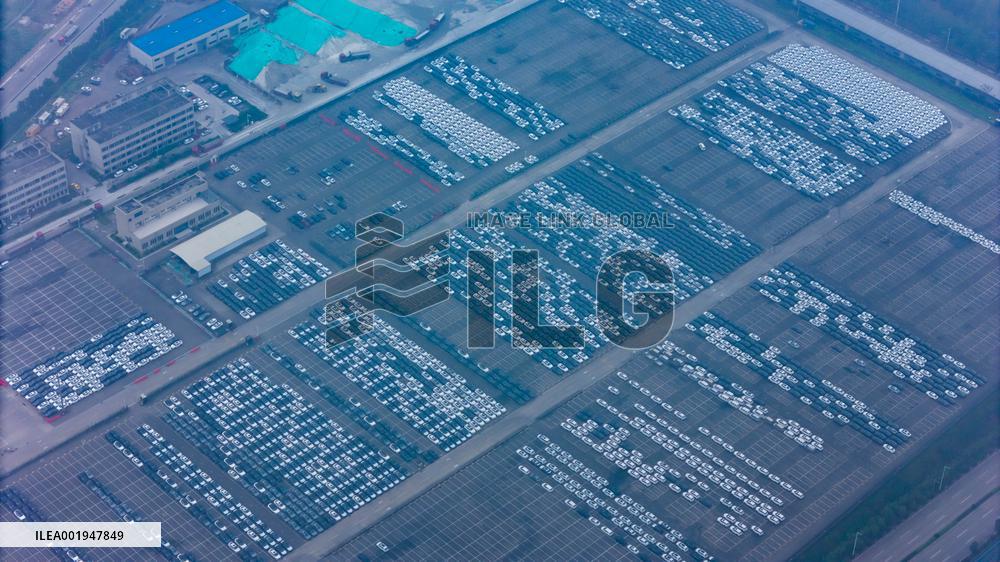 Cargo Ships Pass Through At Guoyuan Port in Chongqing