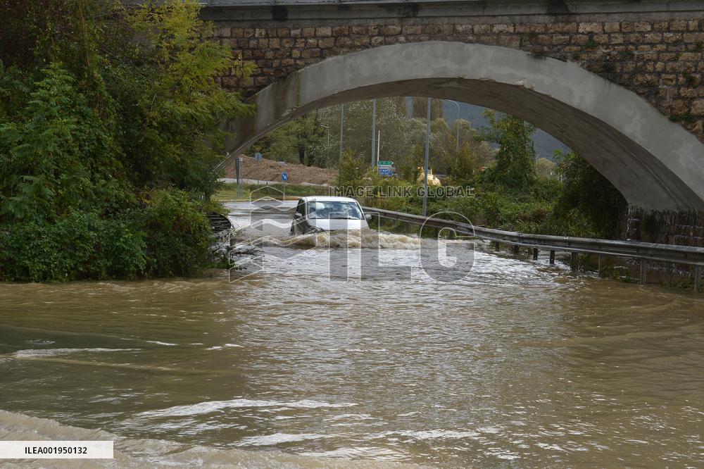 Violent Storm And Floods Hit Italy