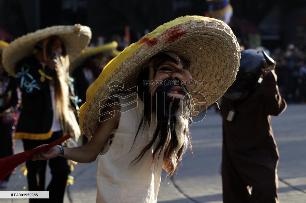 Great Day Of The Dead Parade In Mexico City