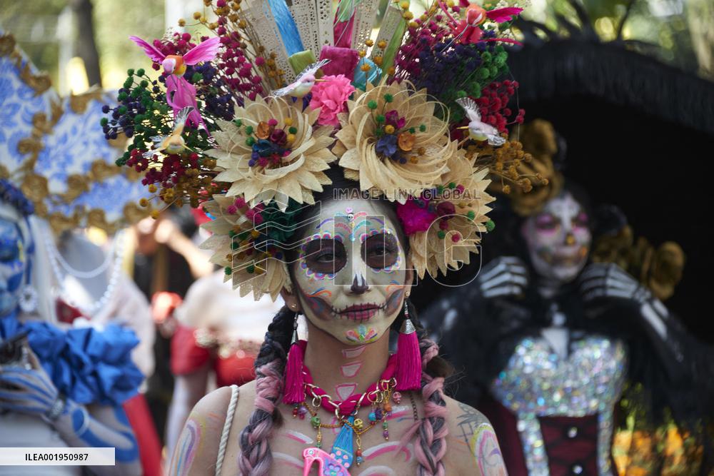 Great Day Of The Dead Parade In Mexico City