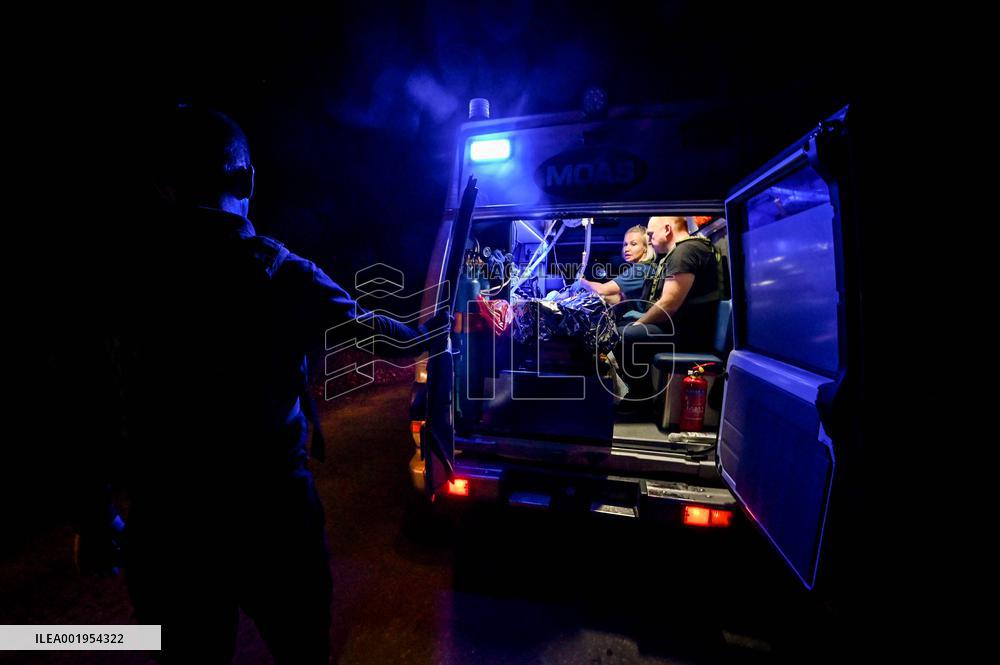 Medical evacuation from from combat zone in Ukraine