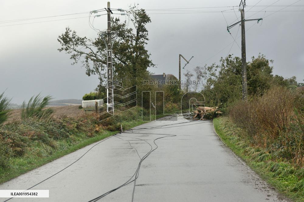 Storm Damage Ciaran In Finistere