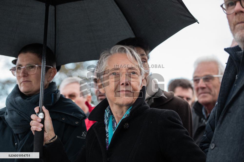 French Prime Minister Elisabeth Borne at « Ecurie des Pommiers » Equestrian Centre in Landes sur Ajon