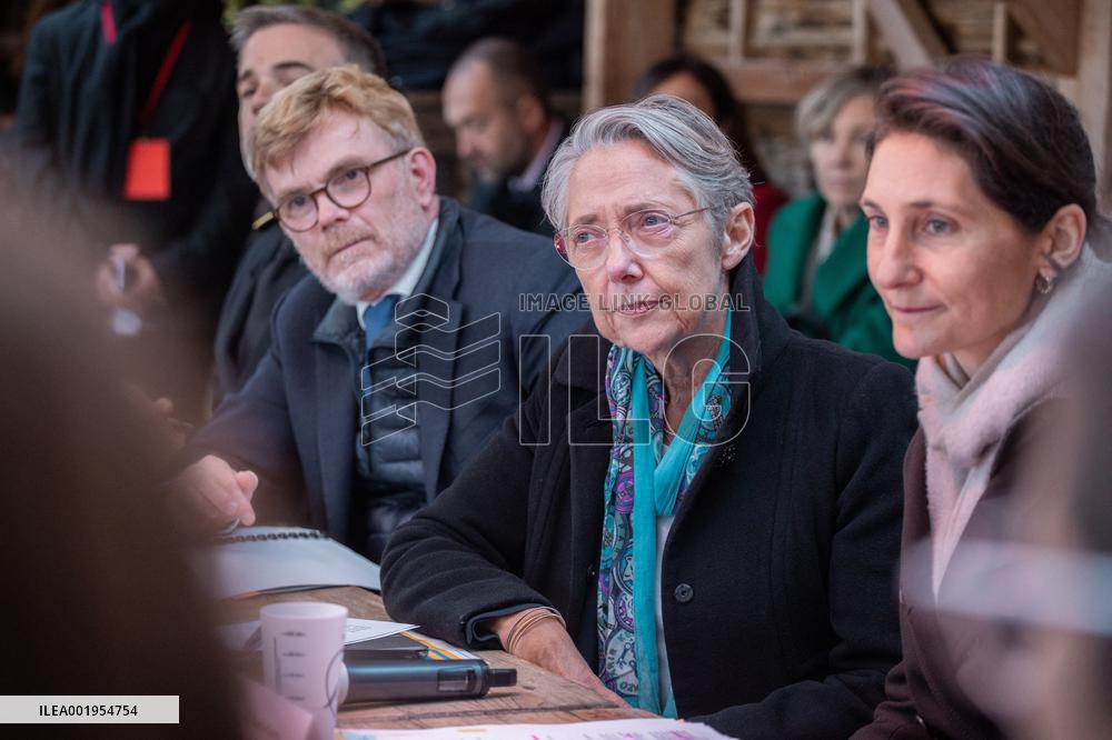 French Prime Minister Elisabeth Borne at « Ecurie des Pommiers » Equestrian Centre in Landes sur Ajon