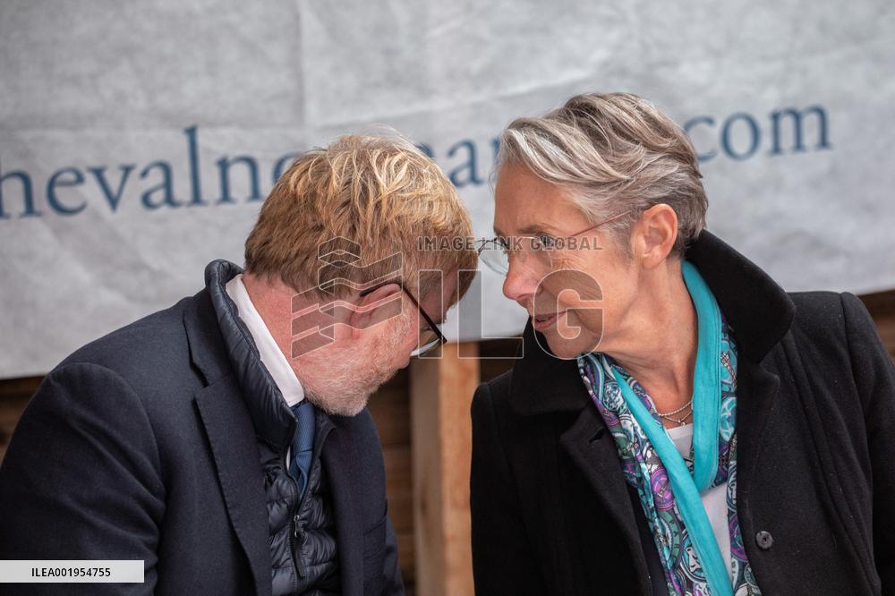French Prime Minister Elisabeth Borne at « Ecurie des Pommiers » Equestrian Centre in Landes sur Ajon