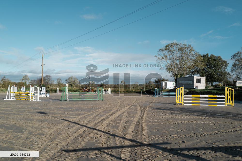 French Prime Minister Elisabeth Borne at « Ecurie des Pommiers » Equestrian Centre in Landes sur Ajon