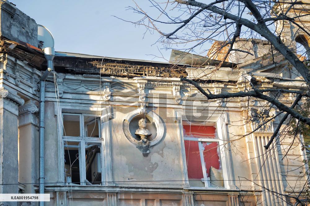 Aftermath of Russian attack on Odesa