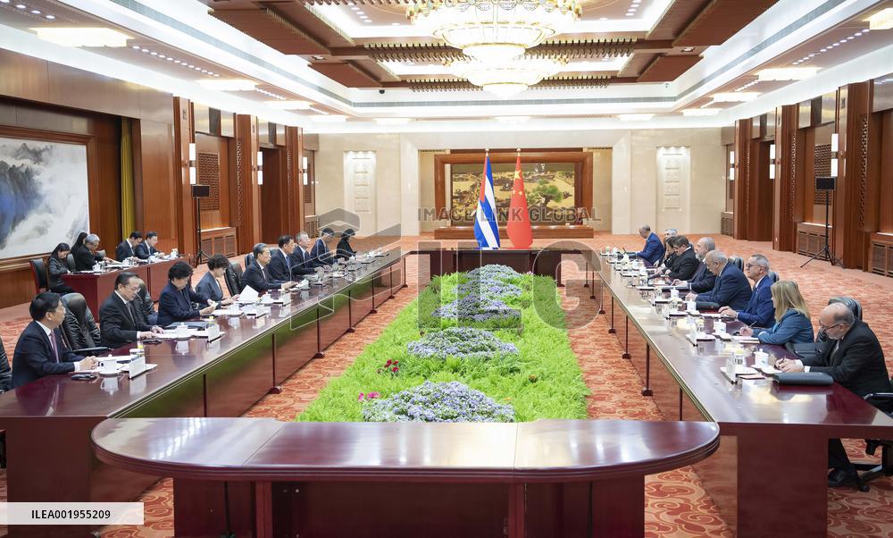 CHINA-BEIJING-ZHAO LEJI-CUBA-PM-MEETING (CN)