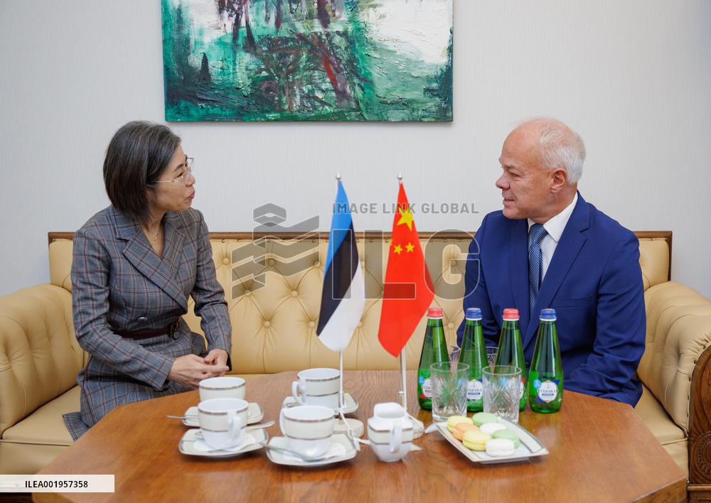 Meeting of Chinese Ambassador Guo Xiaomei and the chairman of the Estonian-China parliamentary group, Toomas Kivimägi