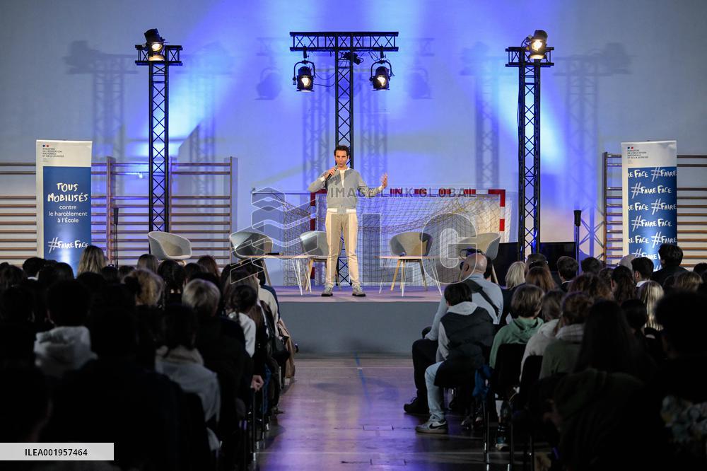 Brigitte Macron During An Event Against Cchool Harassment - Paris