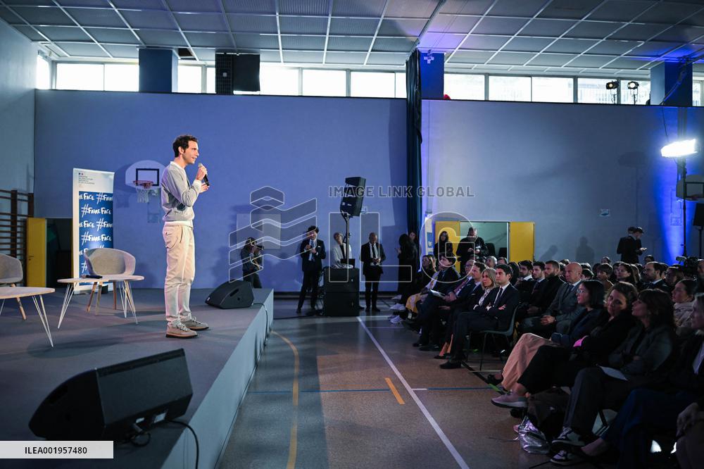 Brigitte Macron During An Event Against Cchool Harassment - Paris