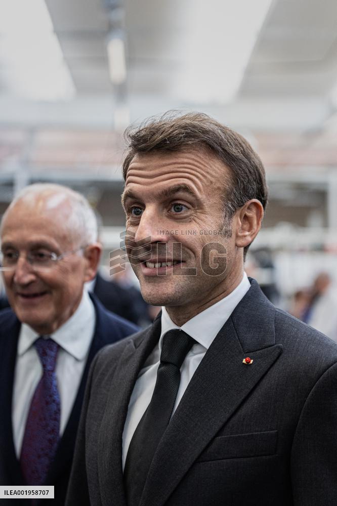 President Macron Unveils La Poste's New Marianne - Boulazac