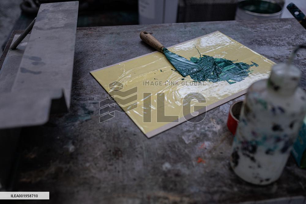 President Macron Unveils La Poste's New Marianne - Boulazac