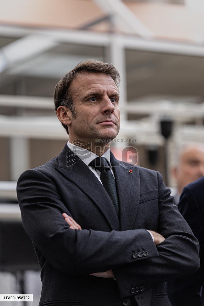 President Macron Unveils La Poste's New Marianne - Boulazac