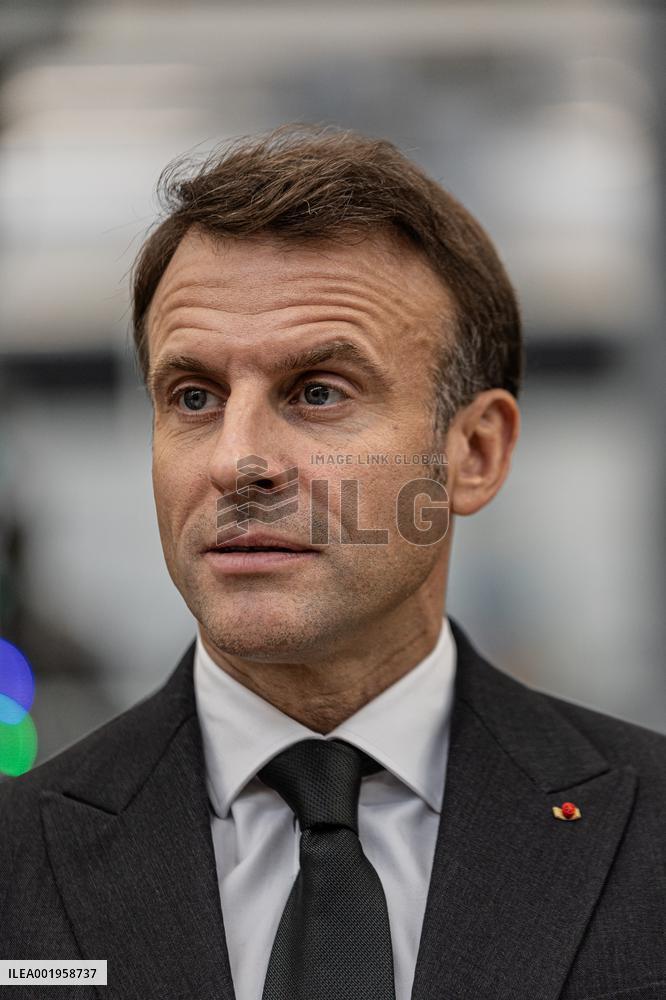 President Macron Unveils La Poste's New Marianne - Boulazac