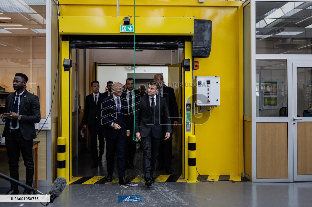 President Macron Unveils La Poste's New Marianne - Boulazac