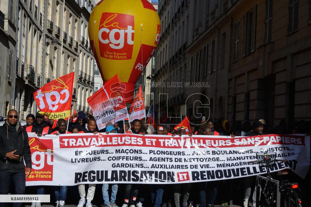 Protest Against New Immigration Bill - Paris