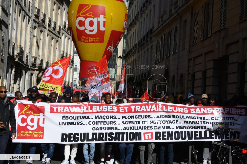 Protest Against New Immigration Bill - Paris