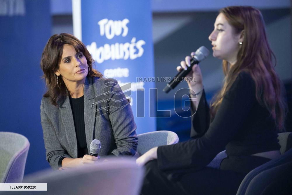Brigitte Macron During An Event Against School Harassment - Paris