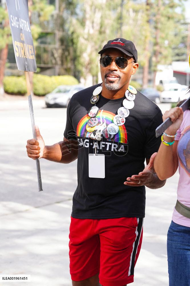 Celebs At SAG-AFTRA Picket Line - LA