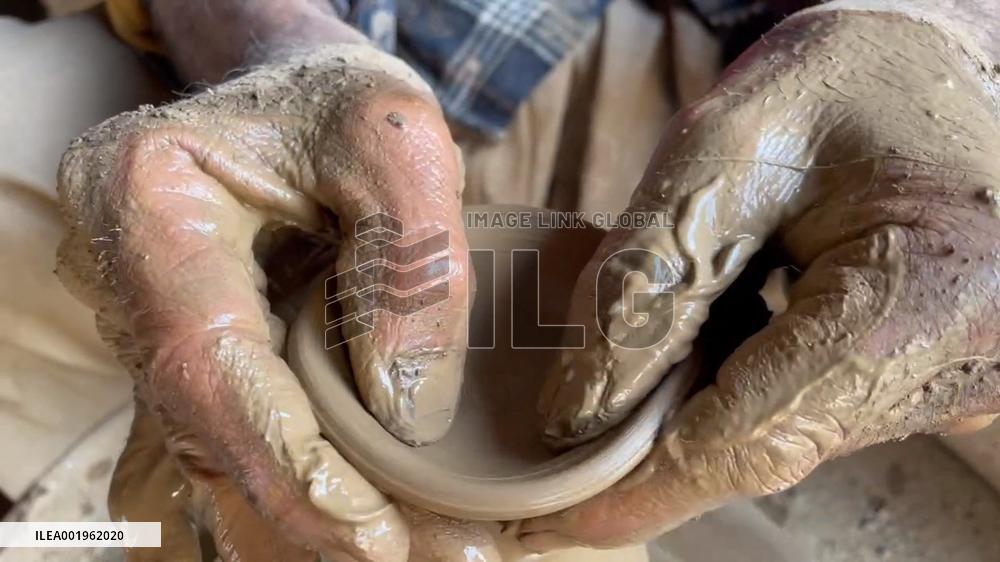 Production Of Clay Lamps For Diwali Festival - India