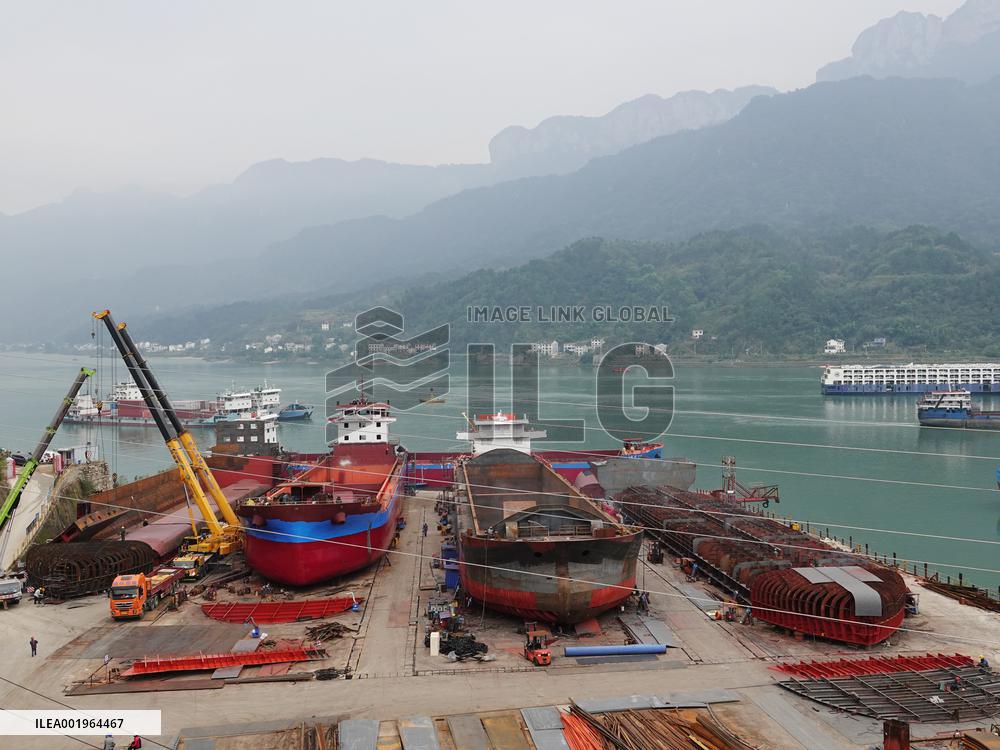 Three Gorges Letianxi Shipbuilding Base in Yichang