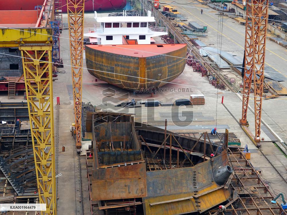 Three Gorges Letianxi Shipbuilding Base in Yichang