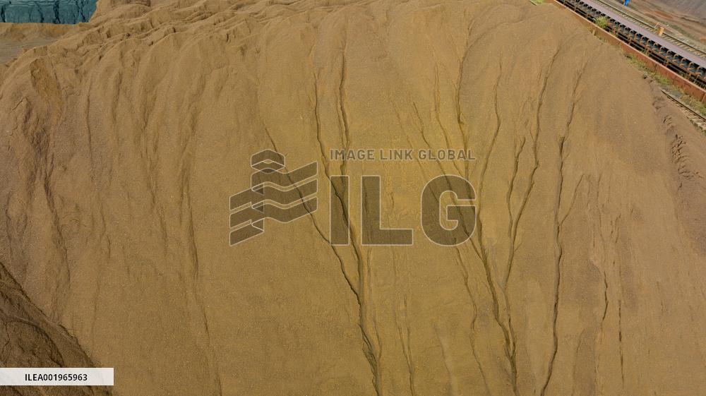 Iron Ore Imported Unloaded at The Taicang Port Depot in Suzhou