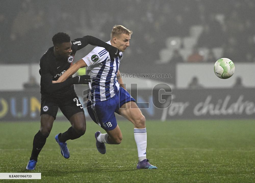 Jalkapallo: Konferenssiliiga, G-lohko, klo 19.45 HJK-Eintracht Frankfurt, Saksa