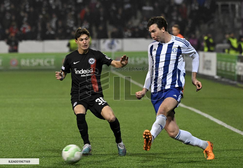 Jalkapallo: Konferenssiliiga, G-lohko, klo 19.45 HJK-Eintracht Frankfurt, Saksa