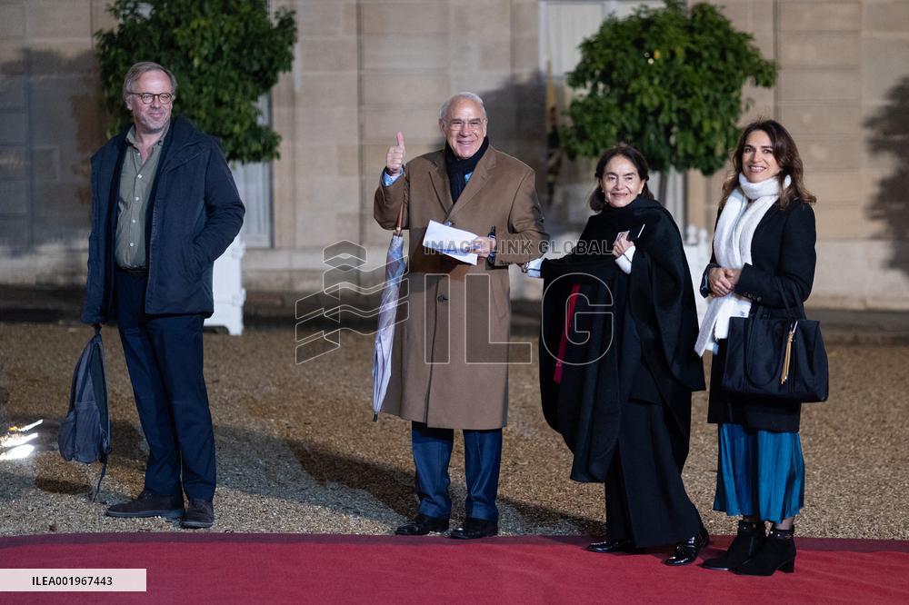 Peace Forum Diner at the Elysee Palace - Paris
