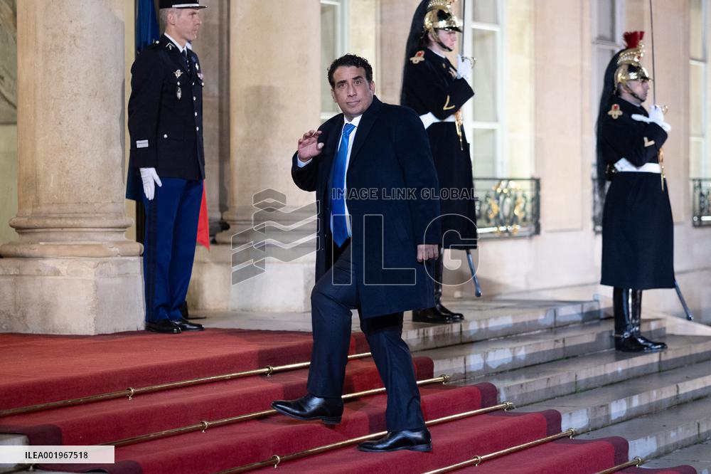 Peace Forum Diner at the Elysee Palace - Paris