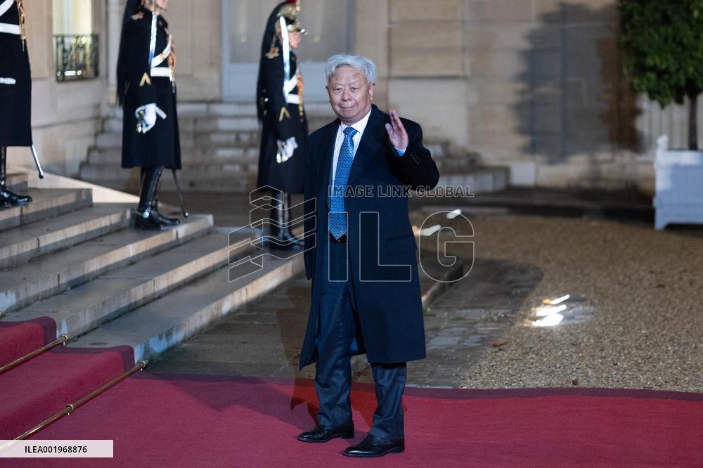 Peace Forum Diner at the Elysee Palace - Paris