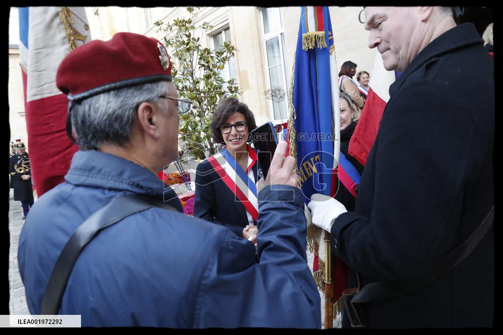 Exclusive. Rachida Dati at WW1 ceremony - Paris