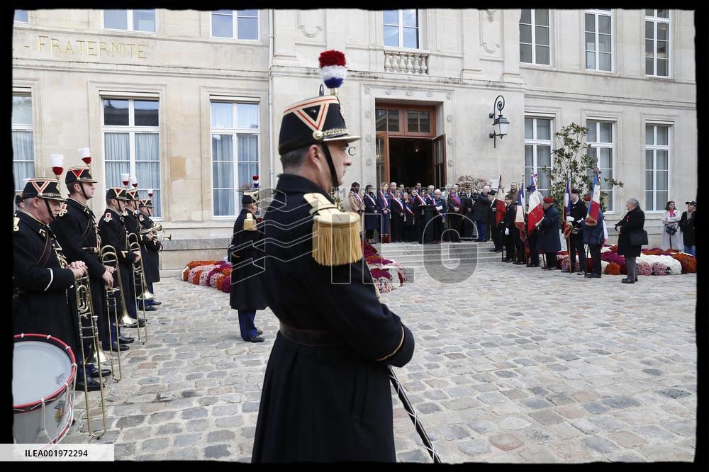 Exclusive. Rachida Dati at WW1 ceremony - Paris