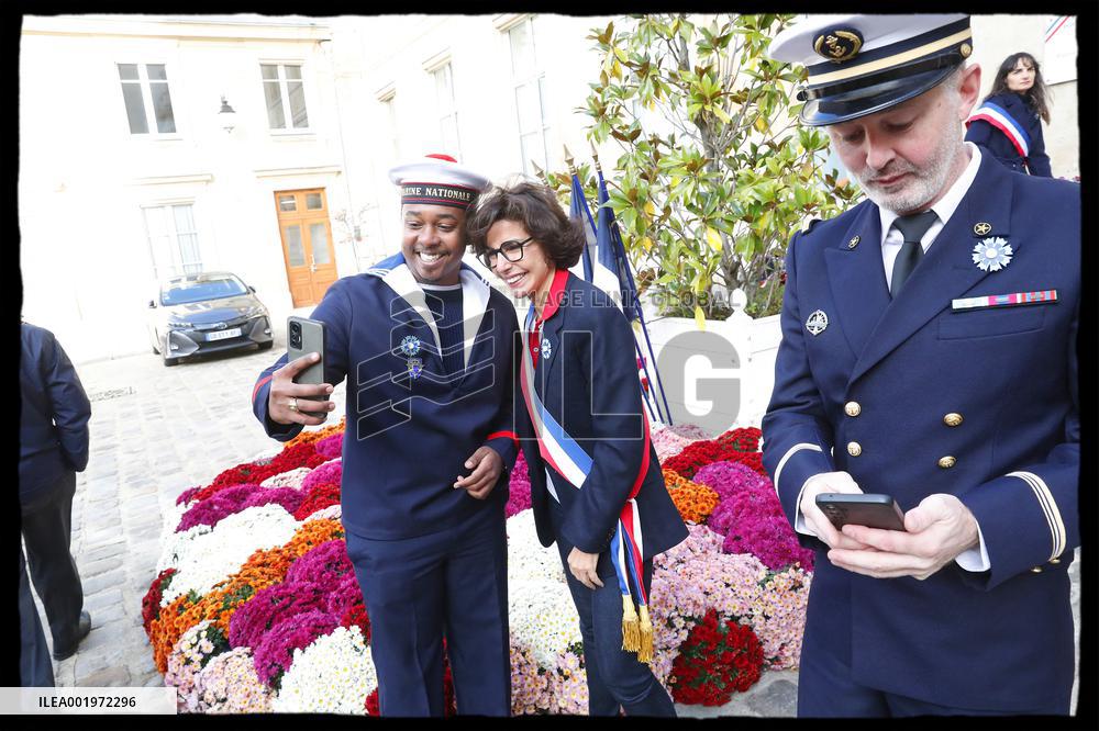Exclusive. Rachida Dati at WW1 ceremony - Paris