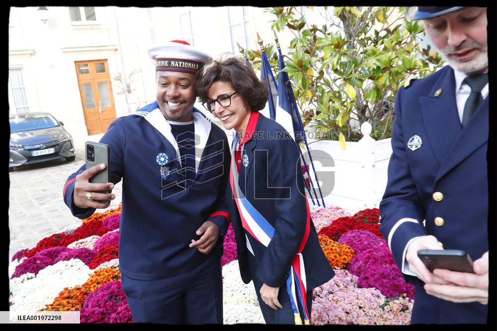 Exclusive. Rachida Dati at WW1 ceremony - Paris