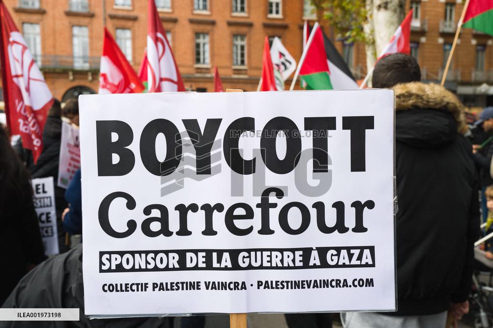 Demonstration for peace in Gaza in Toulouse