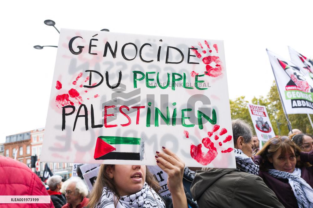 Demonstration for peace in Gaza in Toulouse