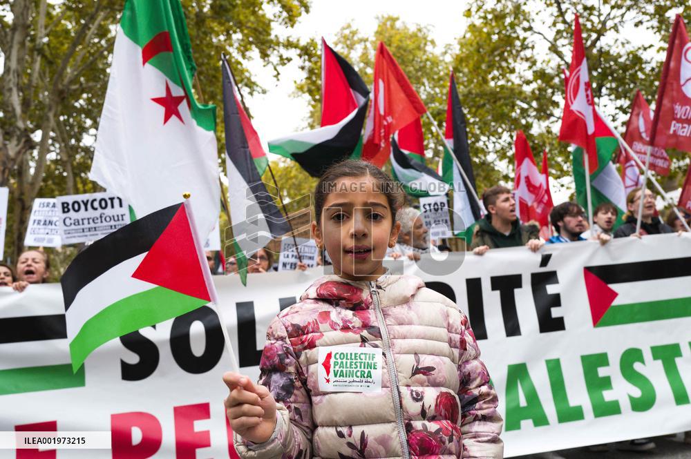 Demonstration for peace in Gaza in Toulouse